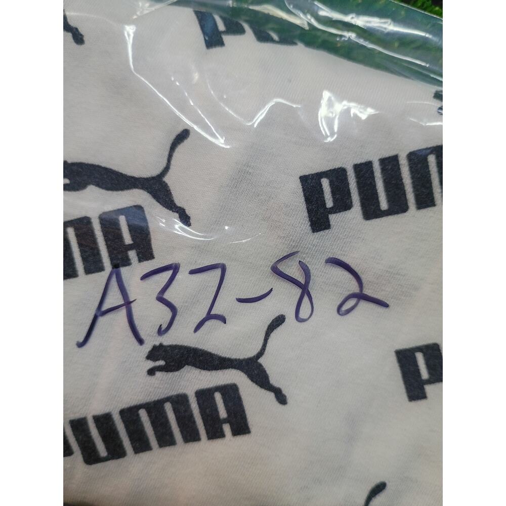 Puma Amplified AOP Youth T-Shirt - White & Black Logo Design LG - Picture 7 of 7